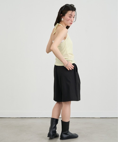 NUJOH(ヌゾ)の「Layered Strap Sleeveless Set / レイヤードストラップスリーブレスセット(Tシャツ/カットソー・レディース・ブラック×ホワイト/イエロー× ブルー/ライトブルー・FREE)」の5枚目の写真