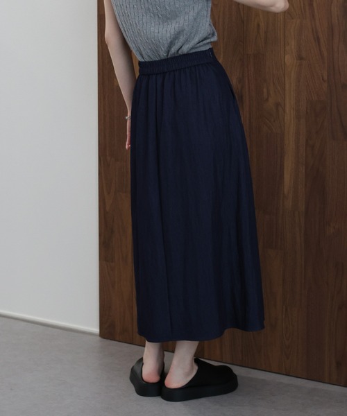 J by blue（ジェイバイブルー）の「タックフレアスカート（スカート・レディース・ネイビー/ホワイト・MEDIUM）」の16枚目の写真