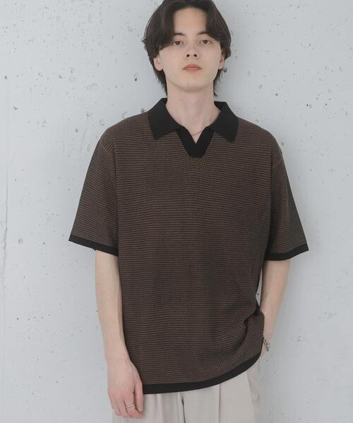 SENSE OF PLACE by URBAN RESEARCH(センスオブプレイスバイアーバンリサーチ)の「『洗濯可』ミックススキッパーニット(ニット/セーター・メンズ・ブルー/ライトグレー/オリーブ・MEDIUM/LARGE)」の3枚目の写真