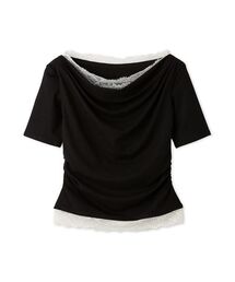 SNIDEL（スナイデル）の「【USAGI ONLINE限定】レーストリムワンショルカットソー（Tシャツ/カットソー）」