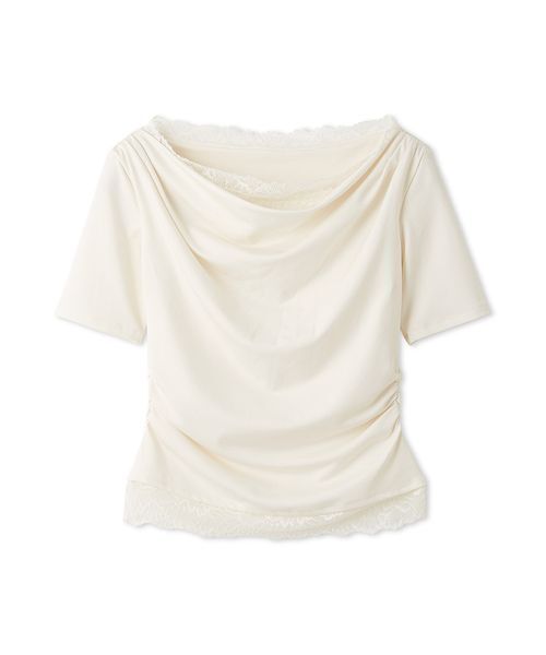 SNIDEL(スナイデル)の「【USAGI ONLINE限定】レーストリムワンショルカットソー(Tシャツ/カットソー・レディース・アイボリー/サックスブルー/ブラック・F)」の9枚目の写真