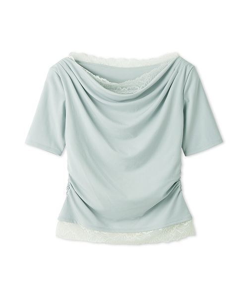 SNIDEL(スナイデル)の「【USAGI ONLINE限定】レーストリムワンショルカットソー(Tシャツ/カットソー・レディース・アイボリー/サックスブルー/ブラック・F)」の10枚目の写真