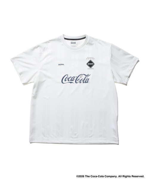 F.C.Real Bristol(エフシーレアルブリストル)の「Coca-Cola WEAVE STRIPE GAME SHIRT(Tシャツ/カットソー・メンズ・グリーン/ブラック/ホワイト・MEDIUM/SMALL/XX-LARGE/X-LARGE/LARGE)」の1枚目の写真
