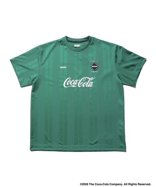 F.C.Real Bristol(エフシーレアルブリストル)の「Coca-Cola WEAVE STRIPE GAME SHIRT(Tシャツ/カットソー・メンズ・グリーン/ブラック/ホワイト・MEDIUM/SMALL/XX-LARGE/X-LARGE/LARGE)」の3枚目の写真