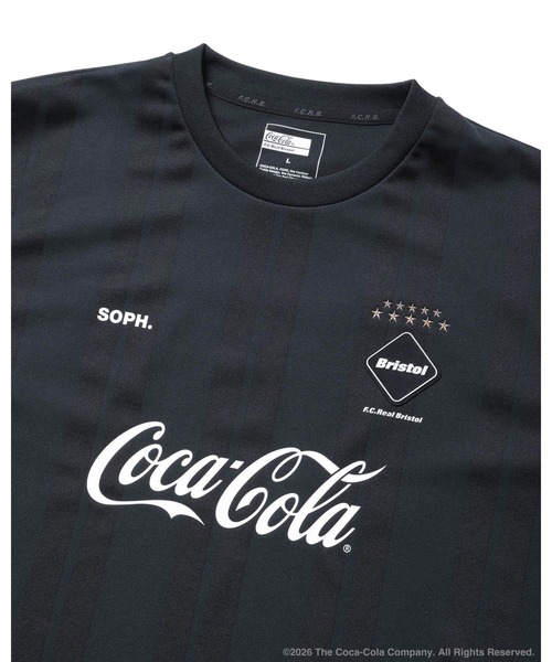 F.C.Real Bristol(エフシーレアルブリストル)の「Coca-Cola WEAVE STRIPE GAME SHIRT(Tシャツ/カットソー・メンズ・グリーン/ブラック/ホワイト・MEDIUM/SMALL/XX-LARGE/X-LARGE/LARGE)」の10枚目の写真