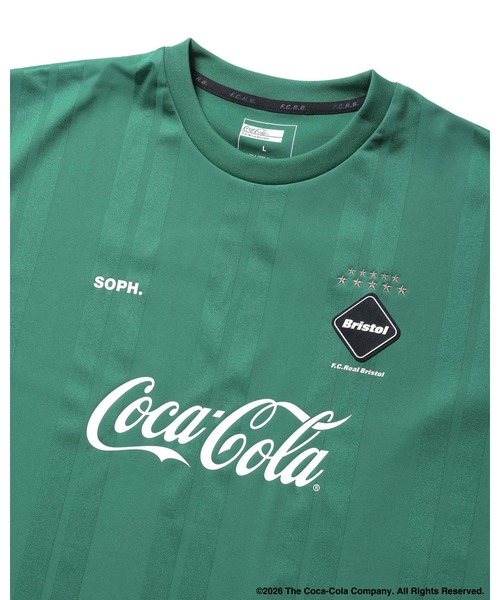 F.C.Real Bristol(エフシーレアルブリストル)の「Coca-Cola WEAVE STRIPE GAME SHIRT(Tシャツ/カットソー・メンズ・グリーン/ブラック/ホワイト・MEDIUM/SMALL/XX-LARGE/X-LARGE/LARGE)」の14枚目の写真
