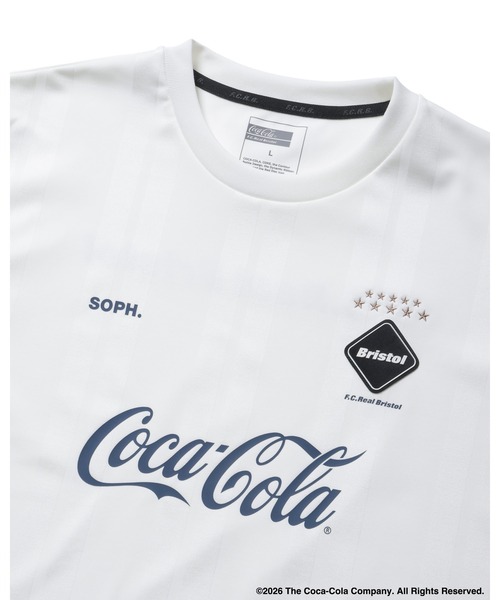 F.C.Real Bristol(エフシーレアルブリストル)の「Coca-Cola WEAVE STRIPE GAME SHIRT(Tシャツ/カットソー・メンズ・グリーン/ブラック/ホワイト・MEDIUM/SMALL/XX-LARGE/X-LARGE/LARGE)」の6枚目の写真