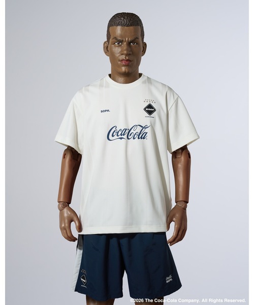 F.C.Real Bristol(エフシーレアルブリストル)の「Coca-Cola WEAVE STRIPE GAME SHIRT(Tシャツ/カットソー・メンズ・グリーン/ブラック/ホワイト・MEDIUM/SMALL/XX-LARGE/X-LARGE/LARGE)」の4枚目の写真