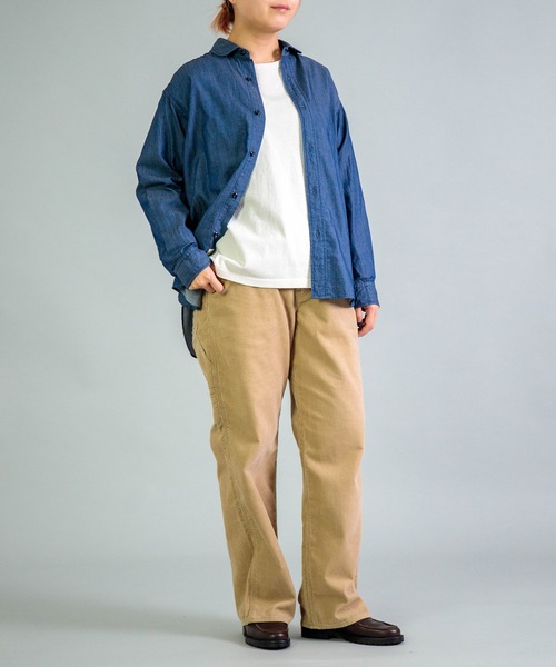 OMNIGOD（オムニゴッド）の「[OMNIGOD womens / オムニゴッド] 3.2oz デニム クラシックラウンドカラーシャツ（シャツ/ブラウス・レディース・ワンウォッシュ・0）」の15枚目の写真
