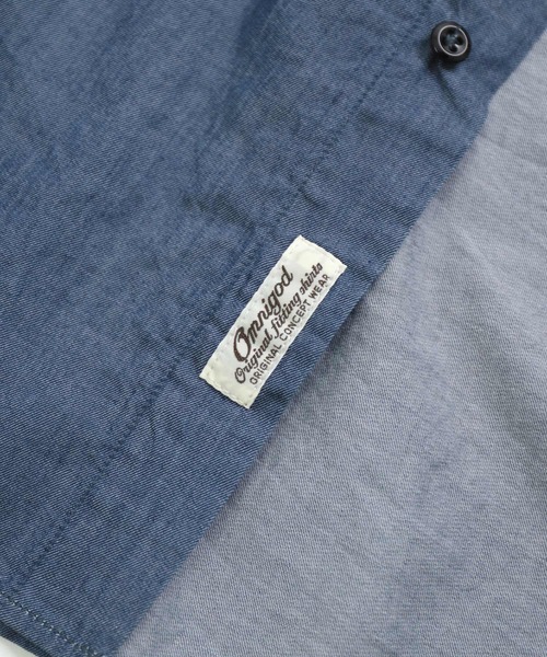 OMNIGOD（オムニゴッド）の「[OMNIGOD womens / オムニゴッド] 3.2oz デニム クラシックラウンドカラーシャツ（シャツ/ブラウス・レディース・ワンウォッシュ・0）」の3枚目の写真
