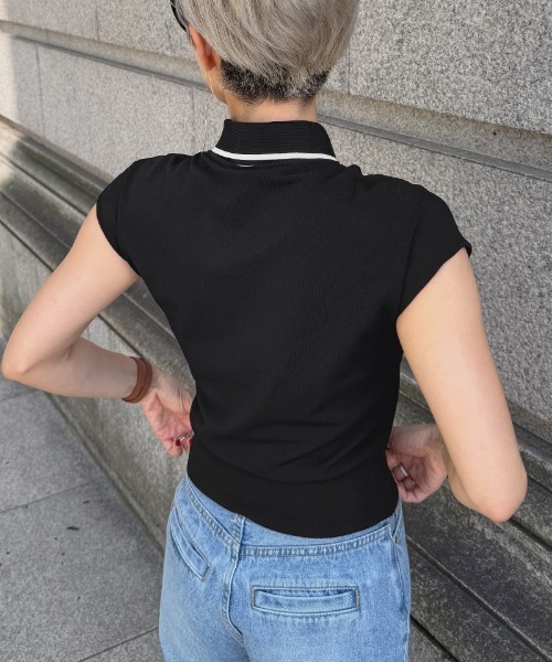 JENNE(ジェンヌ)の「リボンニットトップス(Tシャツ/カットソー・レディース・ホワイト/ブラック/レッド・SMALL/MEDIUM/LARGE)」の6枚目の写真