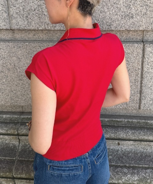 JENNE(ジェンヌ)の「リボンニットトップス(Tシャツ/カットソー・レディース・ホワイト/ブラック/レッド・SMALL/MEDIUM/LARGE)」の16枚目の写真