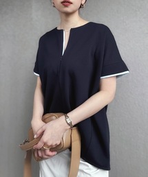 Emma Taylor | ライトダンボールフロント2wayバイカラーダブルスリーブプルオーバー(Tシャツ/カットソー)