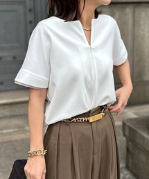 Emma Taylor（エマテイラー）の「【大人のレイヤード完成】ライトダンボールフロント2wayバイカラーダブルスリーブプルオーバー（Tシャツ/カットソー）」