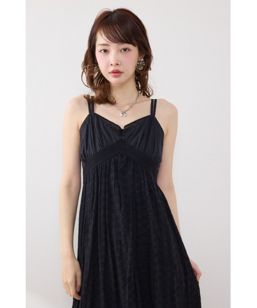 rienda(リエンダ)の「コットンレースティアードキャミワンピース 春服 夏服(ワンピース・レディース・ブラック/レッド/ダークブラウン・FREE)」の17枚目の写真