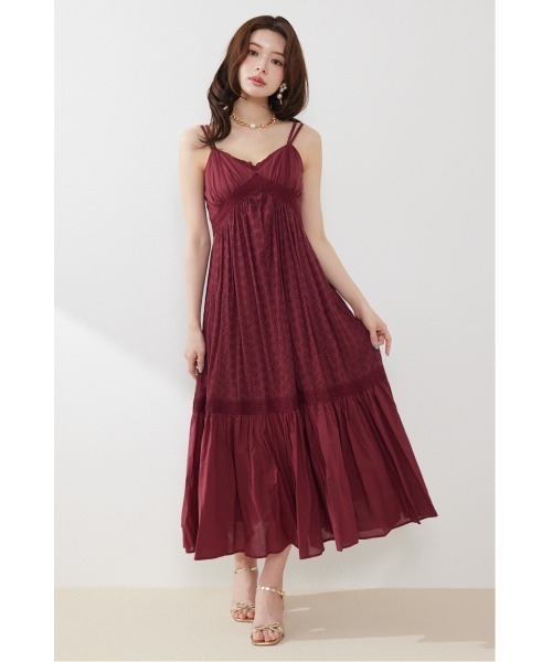 rienda(リエンダ)の「コットンレースティアードキャミワンピース 春服 夏服(ワンピース・レディース・ブラック/レッド/ダークブラウン・FREE)」の21枚目の写真