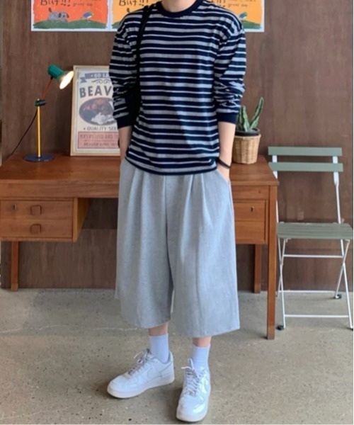 NOWLE(ノウル)の「【NOWLE】レトロボーダー ドロップショルダー プルオーバー ロングスリーブ Tシャツ(Tシャツ/カットソー・メンズ・ネイビー・X-LARGE/LARGE/MEDIUM)」の11枚目の写真