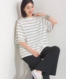 ボーダー半袖ドルマンTシャツ