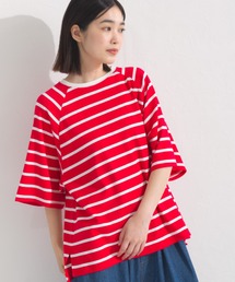 ボーダー半袖ドルマンTシャツ