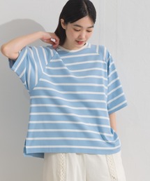 ボーダー半袖ドルマンTシャツ
