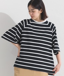 ボーダー半袖ドルマンTシャツ