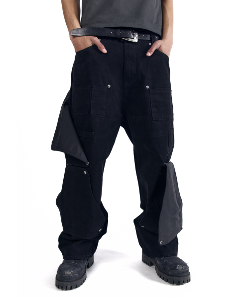 AAKAM(アーカム)の「Shift Repair Cotton Pants (Black)(その他パンツ・レディース・その他・1/2)」の1枚目の写真