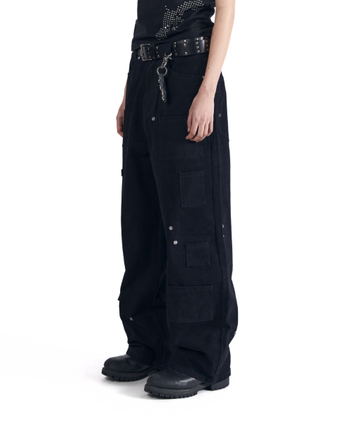 AAKAM(アーカム)の「Shift Repair Cotton Pants (Black)(その他パンツ・レディース・その他・1/2)」の2枚目の写真
