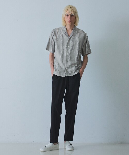 5351 POUR LES HOMMES(ゴーサンゴーイチプールオム)の「【ワンサイズ】ドローストリング スラックス パンツ(スラックス・メンズ・ホワイト/ブラック/インディゴブルー・フリー)」の13枚目の写真