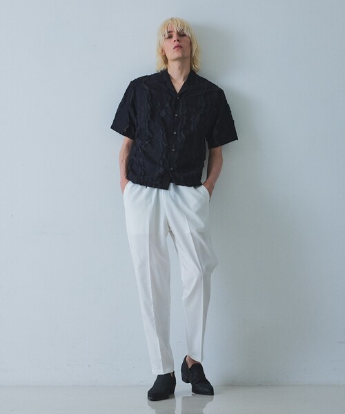 5351 POUR LES HOMMES(ゴーサンゴーイチプールオム)の「【ワンサイズ】ドローストリング スラックス パンツ(スラックス・メンズ・ホワイト/ブラック/インディゴブルー・フリー)」の22枚目の写真