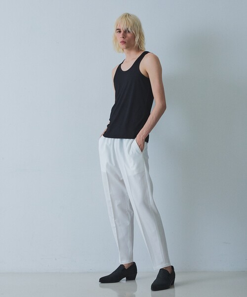 5351 POUR LES HOMMES(ゴーサンゴーイチプールオム)の「【ワンサイズ】ドローストリング スラックス パンツ(スラックス・メンズ・ホワイト/ブラック/インディゴブルー・フリー)」の21枚目の写真