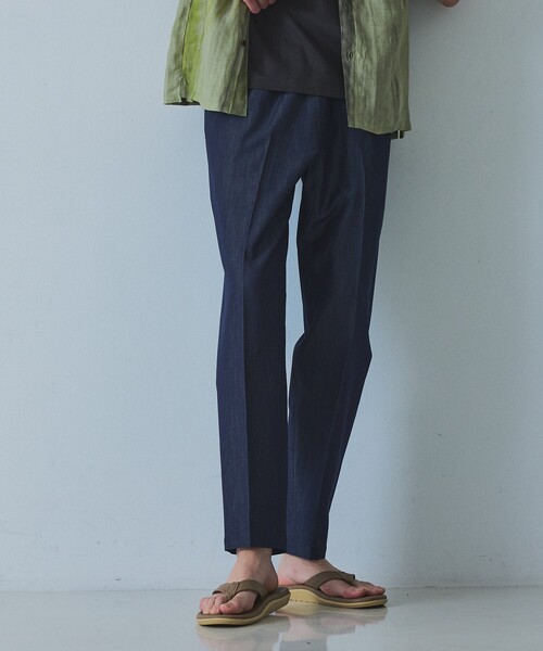 5351 POUR LES HOMMES(ゴーサンゴーイチプールオム)の「【ワンサイズ】ドローストリング スラックス パンツ(スラックス・メンズ・ホワイト/ブラック/インディゴブルー・フリー)」の4枚目の写真
