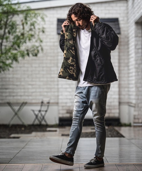 CAMBIO(カンビオ)の「mj11655- Reversible M-65 Short Mods Jacket リバーシブルショートモッズブルゾン(MIU-262-007)(モッズコート・メンズ・ブラック/オリーブ・L/M/S)」の4枚目の写真