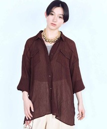 MEDE19F シアーウエスタンシャツ