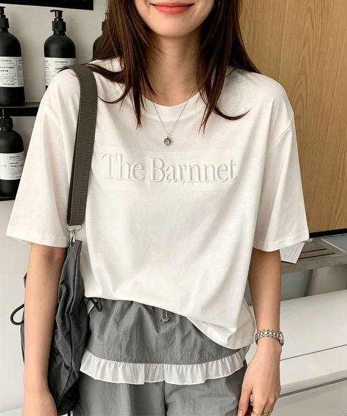 aimoha（アイモハ）の「英字刺繍ロゴTシャツ（その他トップス・レディース・ピンク/ホワイト・FREE）」の12枚目の写真