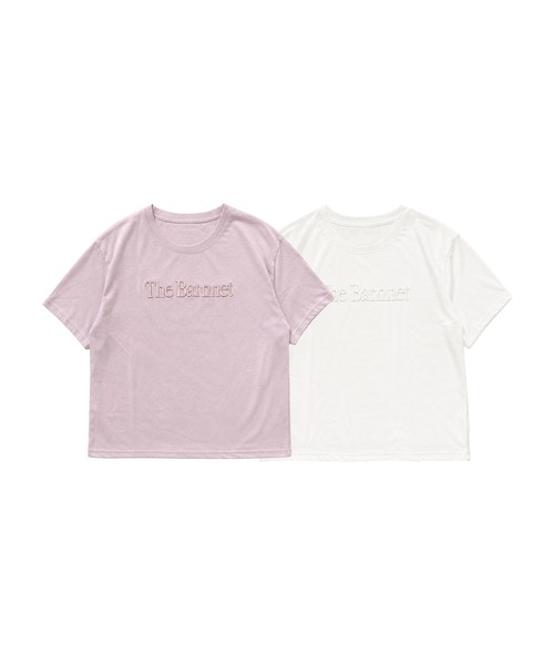 aimoha（アイモハ）の「英字刺繍ロゴTシャツ（その他トップス・レディース・ピンク/ホワイト・FREE）」の15枚目の写真
