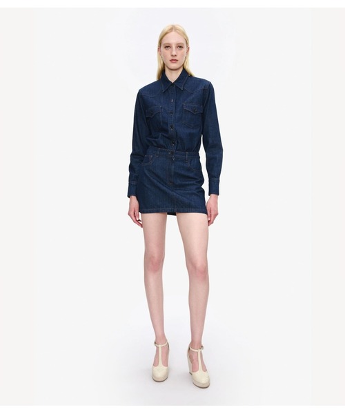 A.P.C.(アーペーセー)の「ROBE CHEMISE WESTERN(ワンピース・レディース・インディゴブルー・36)」の2枚目の写真
