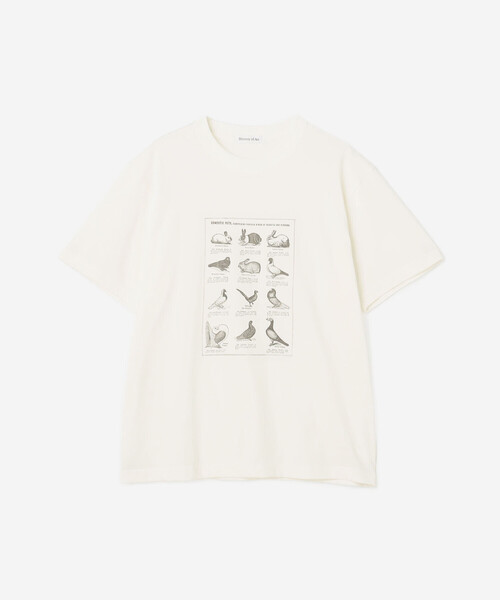 Bshop(ビショップ)の「History of Art | プリントTシャツ RABBITS & BIRDS MEN(Tシャツ/カットソー・メンズ・ホワイト系その他・XL/M/L)」の2枚目の写真