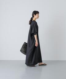 かぐれ | 『2サイズ展開』リネンフリルスリーブワンピース(ワンピース)