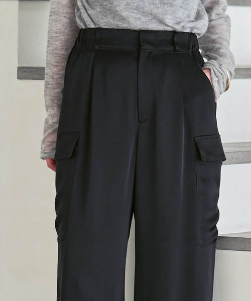 Noble(ノーブル)の「《・セットアップ対応》ルナサテンカーゴパンツ(カーゴパンツ・レディース・ホワイト系その他/ブラック/ブラウン・36/40/38)」の5枚目の写真
