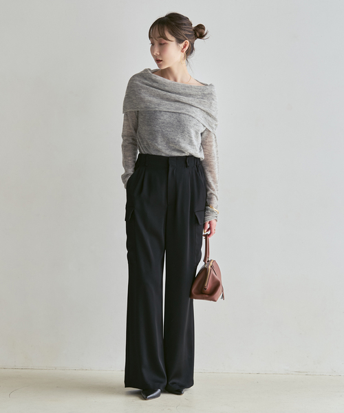 Noble(ノーブル)の「《・セットアップ対応》ルナサテンカーゴパンツ(カーゴパンツ・レディース・ホワイト系その他/ブラック/ブラウン・36/40/38)」の12枚目の写真