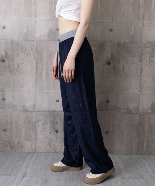 Miniministore(ミニミニストア)の「薄手ワイドパンツ キラキライージーパンツ(スラックス・レディース・ブラック/ネイビー・FREE)」の20枚目の写真