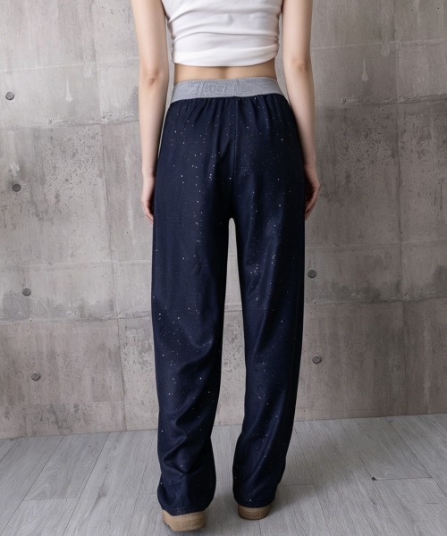 Miniministore(ミニミニストア)の「薄手ワイドパンツ キラキライージーパンツ(スラックス・レディース・ブラック/ネイビー・FREE)」の21枚目の写真