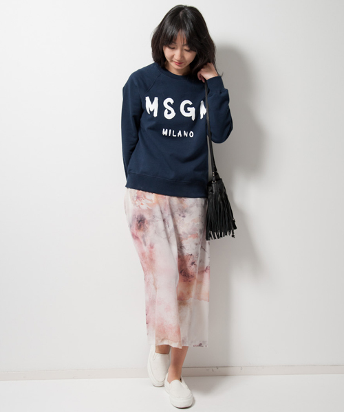 MSGM(エムエスジーエム)の「MSGMロゴスウェットトップス/208-MGM-MDM89(スウェット・レディース・ブルー/グレー・X-SMALL)」の5枚目の写真