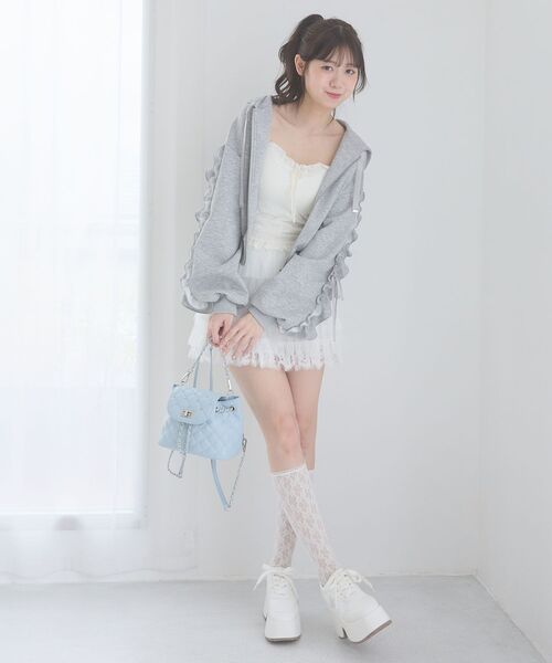 MAJESTIC LEGON(マジェスティックレゴン)の「ロゴビジュー厚底スニーカー(スニーカー・レディース・ブラック/オフホワイト・LARGE/MEDIUM/SMALL)」の8枚目の写真
