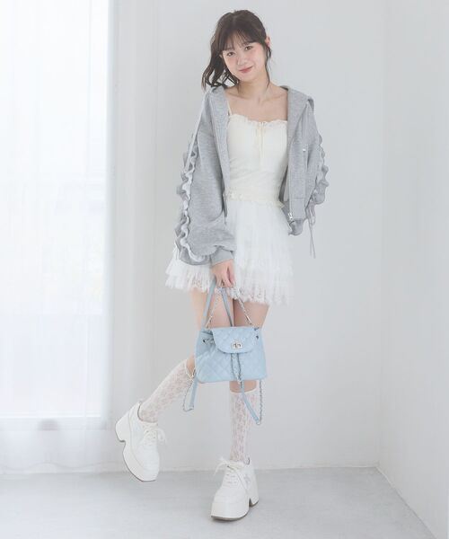 MAJESTIC LEGON(マジェスティックレゴン)の「ロゴビジュー厚底スニーカー(スニーカー・レディース・ブラック/オフホワイト・LARGE/MEDIUM/SMALL)」の9枚目の写真