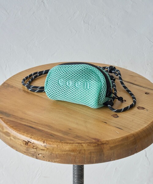 coen(コーエン)の「【PenField(ペンフィールド)別注】メッシュネックポーチ(ショルダーバッグ・レディース・ブラック/ライム/モカ・FREE)」の10枚目の写真