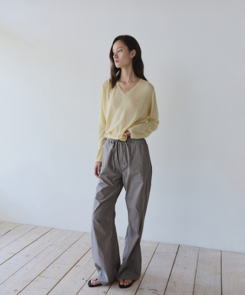 YEARNING（イヤニング）の「EASY STRING COTTON PANTS, SAND BROWN（その他パンツ・レディース・その他・FREE）」の2枚目の写真