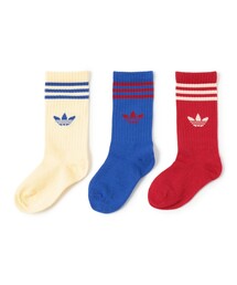 こども ビームス（コドモビームス）の「adidas / クルー ソックス 3足組（ソックス/靴下）」