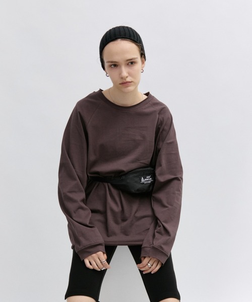 Auntie Rosa Holiday(アンティローザホリデー)の「オーバーサイズベーシックロンT(Tシャツ/カットソー・レディース・グレー/オフホワイト/ブラック/グリーン/ブラウン・FREE)」の5枚目の写真