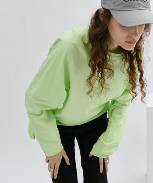 Auntie Rosa Holiday(アンティローザホリデー)の「オーバーサイズベーシックロンT(Tシャツ/カットソー・レディース・グレー/オフホワイト/ブラック/グリーン/ブラウン・FREE)」の1枚目の写真